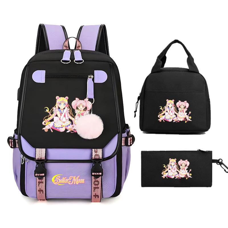 Sailor Moon Cartoon Elementary School Bag Lightweight Junior High School Backpack Women's Large Capacity Travel Bag