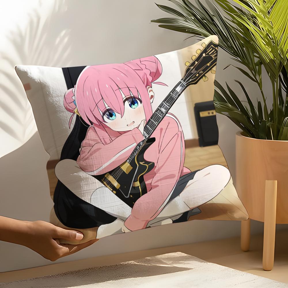 Anime Singer B-Bocchi The Rock Cartoon Pillow Case Linen Cushion Covers For Decorative Sofa Home Pillows Case