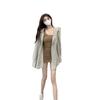 Pure desire vest dress set women's short skirt autumn new sweet spice girl pleated hip skirt two-piece set