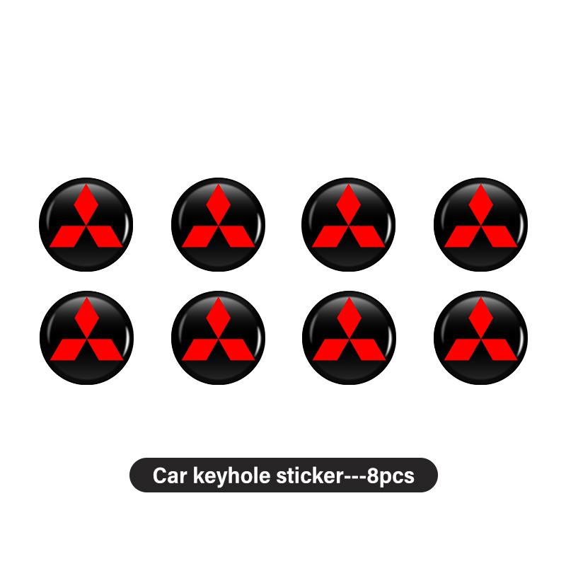 

14mm Car Key Emblem Auto Control Keychain Sticker Accessories For Mitsubishi Lancer ASX Pajero Mirage Attrage Xpander Outlander
