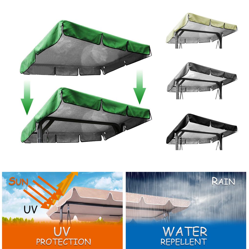 164CM 3 Seater Garden Swing Cushion 4Colors Waterproof Dustproof Chair Replacement Canopy Spare Fabric Cover Dust Covers