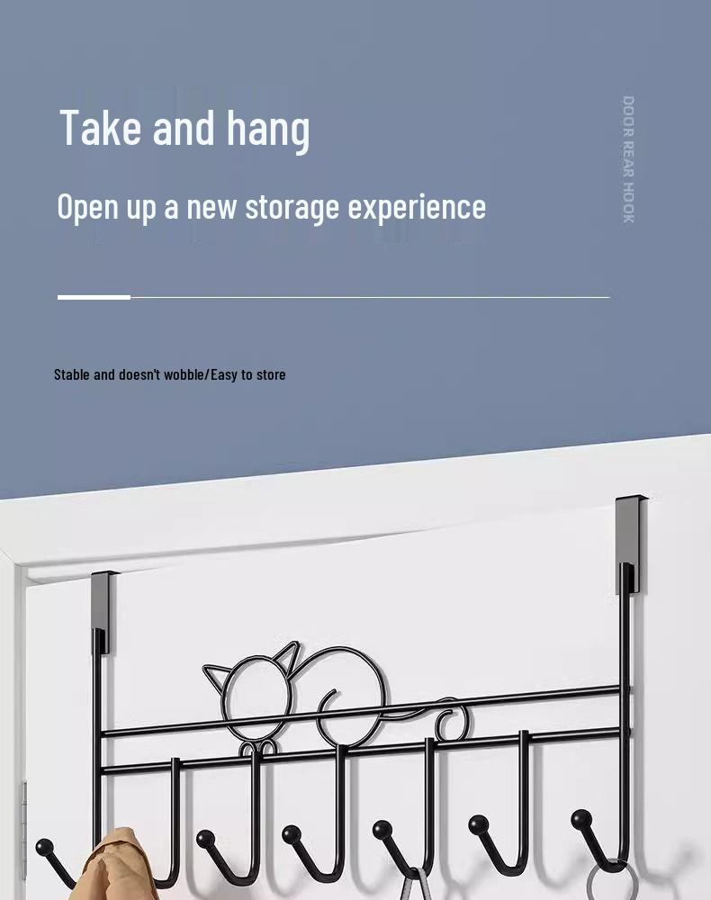 Katze & Wolke Herzförmiger Spurloser Über-Tür-Hakenständer