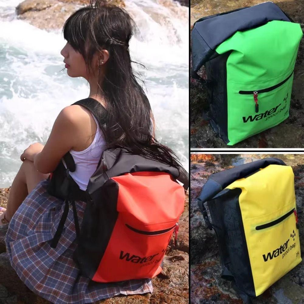 Dry Storage Bag Swimming Backpack Large Capacity Rafting Bucket Bag  River Trekking