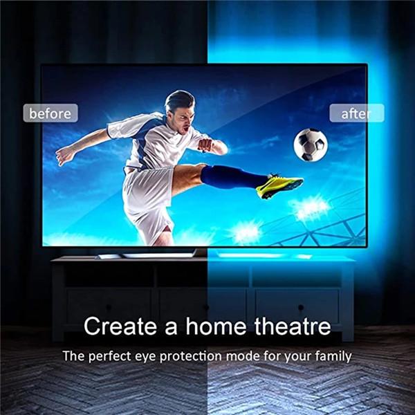 Striscia LED 15M 10M 5M RGB USB flessibile lampada nastro diodo 28350 5050RGB cavo Bluetooth controllo DC 5 V scrivania schermo TV illuminazione di sfondo
