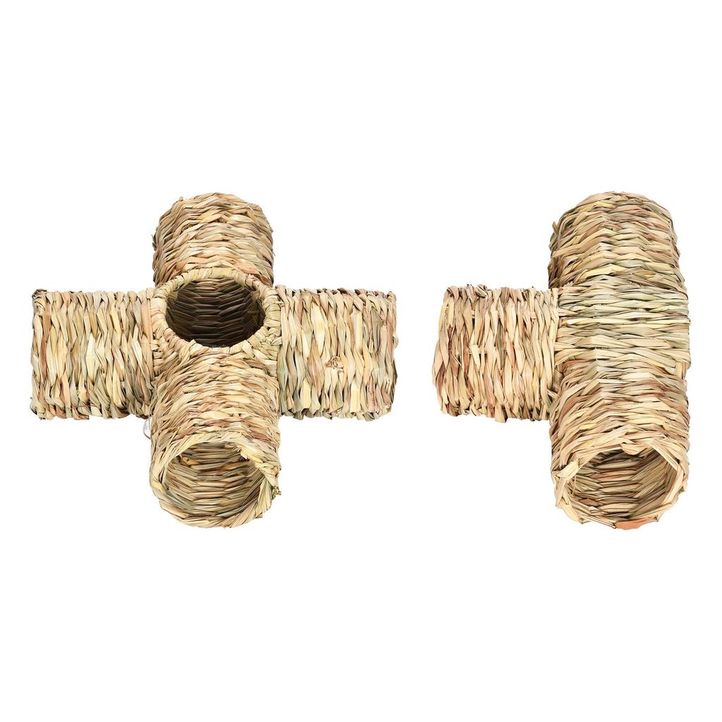 Hamster Grass Tunnel House Hideaway Nest Bunny Toy Lightweight Interactive Tube for Mice