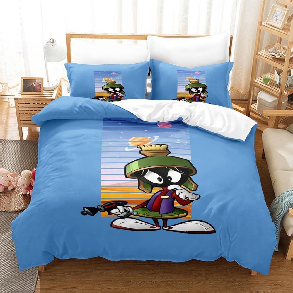 Fashion 3D Print Anime Marvin The Martian Bedding Set Single Twin Full Queen King Size Bed Set Adult Kid Bedroom Duvetcover Sets