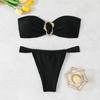 New Split Sexy Swimsuit Tube Top Bikini Set European and American Swimsuit