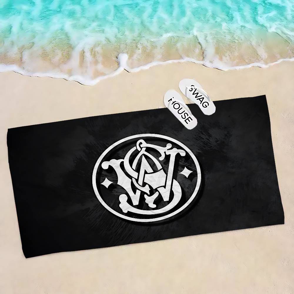 GUN SmithS W-WessonS Microfiber Printed Beach Towel Mountain Climbing Yoga Beach Swimming Running Absorbent Soft Towel