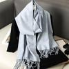 Nytt 62 farger Vinterskjerf for kvinner Langt Varmt Kasjmirskjerf Hijab Ensfarget Dame Sjal Wrap Kvinnelig Pashmina Bandana Hodeskjerf