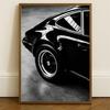 Vintage Schwarz-Weiß-Sportwagen-Fotodruck Moderne Schlafzimmer-Wanddekoration Auto-Poster Schwarz-Weiß-Sportwagen-Leinwanddruck