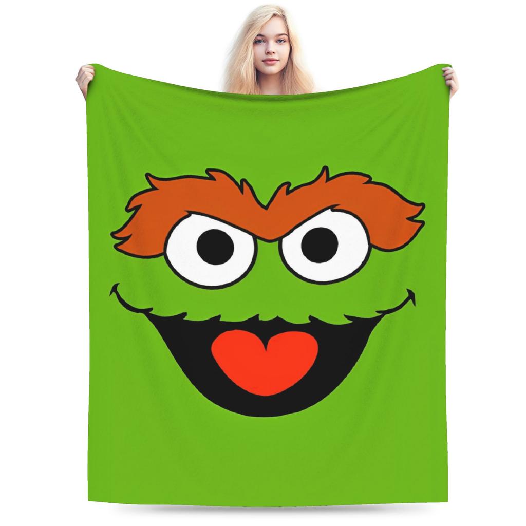 Cookie Monsters Cartoon  Blanket Fleece Decoration Sesame Street SesameStreet Soft Throw Blanket for Sofa Car Plush Thin Quilt