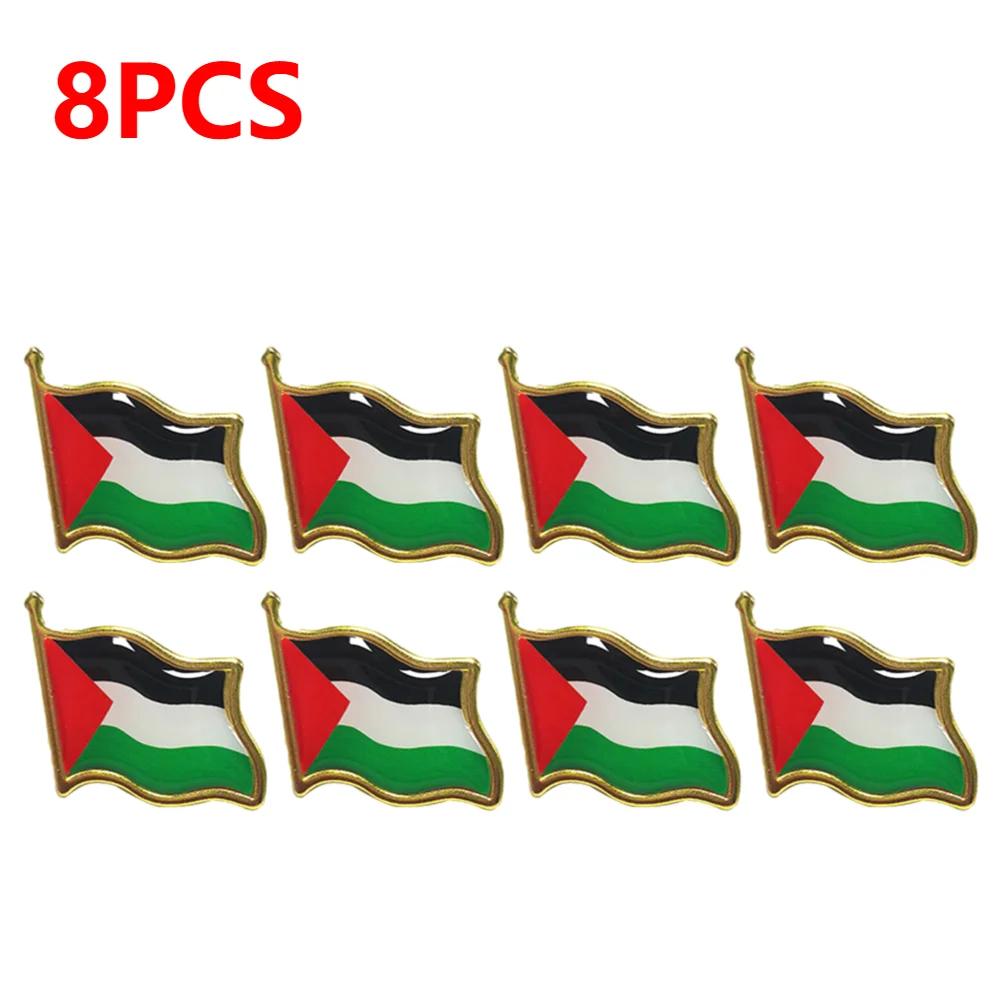 1-30PC Palestine National Flag Pin Country Flag Metal Lapel Pin Palestine Brooch Badges For Clothes Bag Hat Collar Accessories