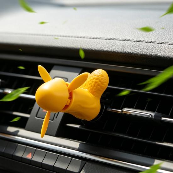 Funny Car Air Freshener Vent Clip, Novelty Aromatherapy Diffuser, Rotating Propeller Automotive Air Outlet Fan for Car Interior Accessories, Gag