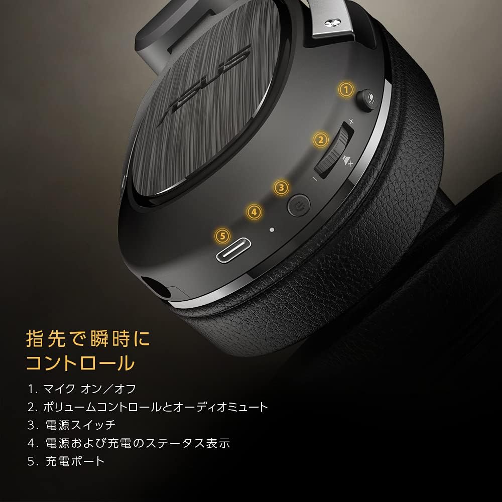 ASUSTek TUF Gaming H3 Wireless Headset 2.4GHz, Type-C, Lightweight for PS5/PS4/PC/Switch/Smartphone