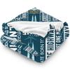 Creative Airplane Pattern & Text Art Blanket - Soft All-Season Multi-Purpose Throw for Couch, Bed, Office & Travel