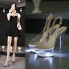 Women's Led Illuminated Sandals Clear Heel Nightclub Stiletto Heels 13CM Car Model Slippers Glow Female LFD-1099-57