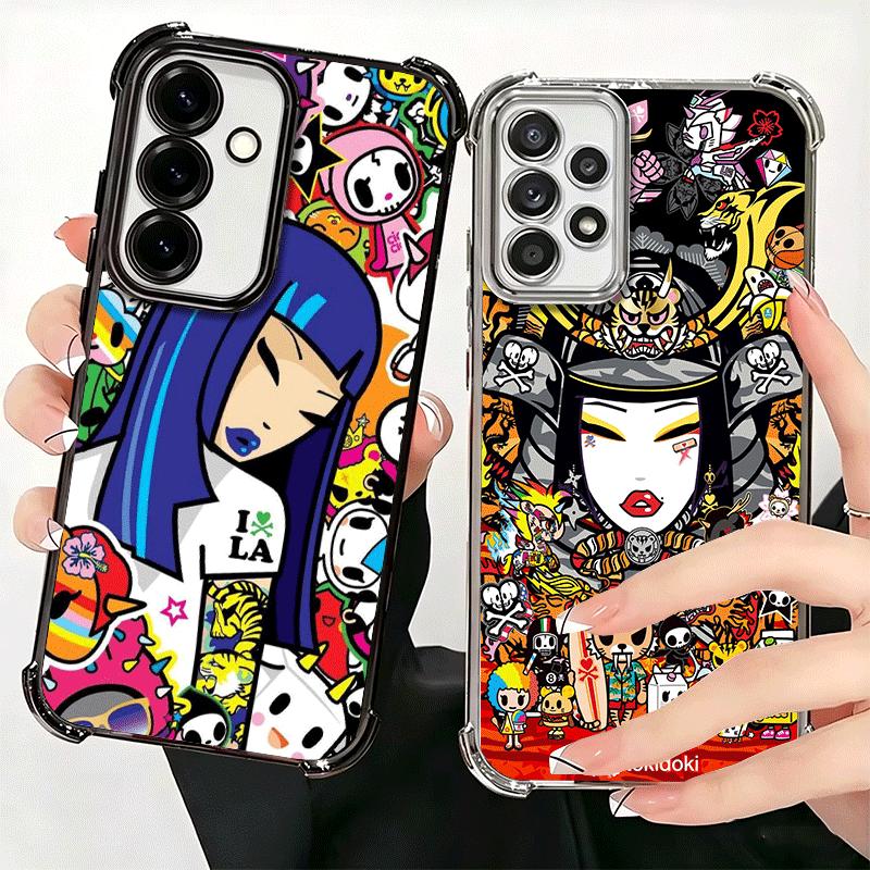 Japan T-Tokidokis Art Soft Phone Case For Samsung A17 A27 A07 A37 A57 A16 A56 A15 A55 A14 A54 A13 A53 A26 A36 A25 A35 A24 A34 A2