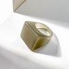 New Colorful Y2k Transparent Gradient Blooming Square Acrylic Resin Rings Sets for Women Girls Party Jewelry Hip Hop Ins Rings