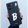 For Vivo Y35 Case Cute Initial Letters Soft Liquid Silicone Back Cover For Vivo Y 35 4G Funda Anti Drop Phone Protector Coque