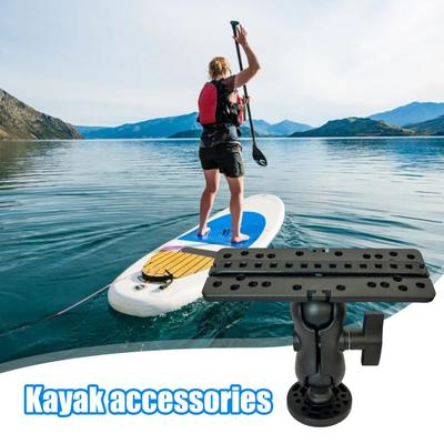 Support de base pour sondeur de pêche sur kayak Universel Rotation à 360 degrés Support pour sondeur électronique Support de sondeur de pêche Accessoires de kayak