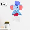 Decorative Party Scene Accents Cute Elephant Switch Sticker, PVC Waterproof Light Decal, Protective Cover for Safe Electrical Surround Stickers