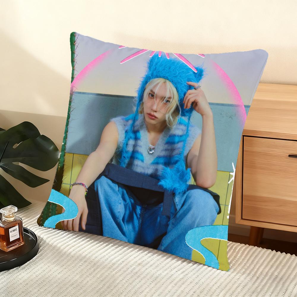 Cushion Cover Silky Short Plush Home Sofa Cushion Cover - Invisible Zipper Home Decoration Cool Boy Felix