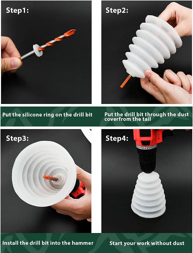 Electric Drill Dust Cover Silicone Cover Household Dust Collection Special Cover Dust Removal Tools Electric Tool Accessories