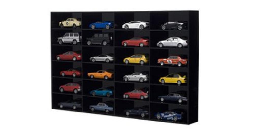AUTOartDESIGN Display case scale x 24 units No sliding door Completed product 1/43 (black)
