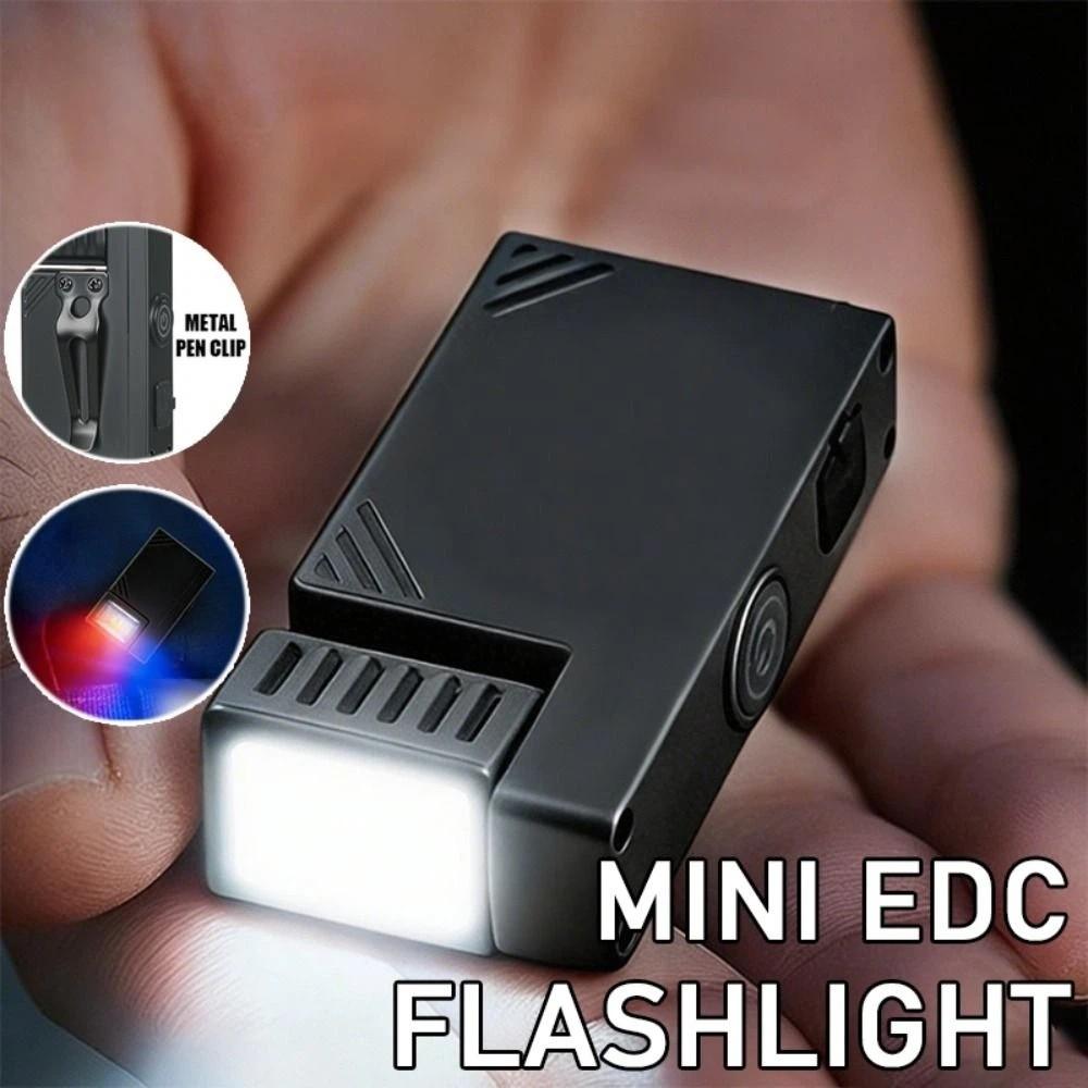 High Brightness Mini Flashlight Waterproof USB Rechargeable Hanging Work Light Magnetic Adsorption Ajustable-angle