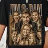 Jim & Pam T-Shirt – Vintage The Office Graphic Tee, Dunder Mifflin Love Story Fan Apparel|............|||