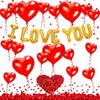 Valentine's Day Arch Balloons Decor Easy Installation Long Lasting Roses Red Balloons Set Wedding Hall Decor Wedding Party