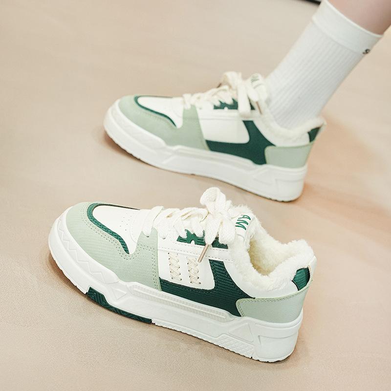 Winter New Velvet Ins Student Height-increasing Sports Board Shoes Casual Cotton Shoes DY