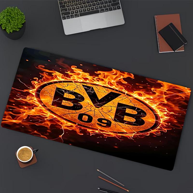 Tapis de Souris Impression Borussia Dortmund, pour Clavier Pad Ordinateur Portable Mat pour Bureau Utilisation à Domicile, Décoration de Bureau, Cadeau d'Anniversaire Parfait pour les Joueurs