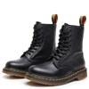 Litschi-Muster Martin Stiefel Damen erste Schicht weiches Rindsleder Paar Kurzstiefel Britische Leder Lokomotive Stiefel Runde Spitze Trend