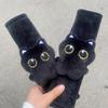 1pc Car Seat Belt Shoulder Protector Cute Black Cat Seat Belt Protective Cover Car Interior Products