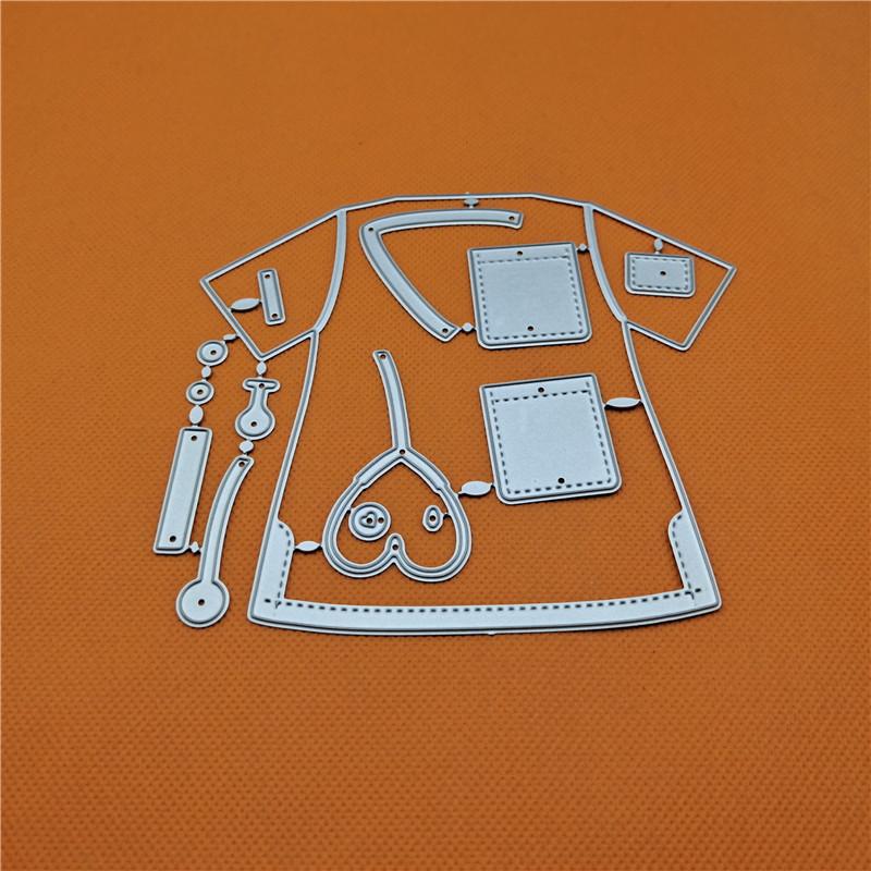 Nurse Clothes Metal Cutting Dies Scrapbooking for Card Making DIY Embossing Cuts Craft Die Paper Cards Embossing Die