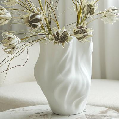 Abstrakte, unregelmäßige Vase im chinesischen Wabi-Sabi-Stil im Zen-Stil für das Wohnzimmer, verdrehte Blumenornamente, Hotelmodell, Raumdekoration