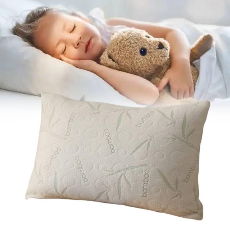 Memory Foam Luxury Pillow With Cool Silk Knit Cover For Adult Sleep Comfort