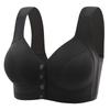 Plus Size Front Closure Bra Women Wireless Push Up Fixed Cup Tank Top Back Supportive Shaping Comfortable Full Coverage Underwear