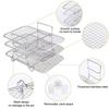 Air Fryer Backrost Metall Quadratisch Ofen Grillroste Airfryer Zubehör.Airfryer Backblech, mehrschichtiges Lebensmittel-Aufbewahrungsgestell.