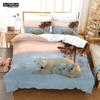 3D Teddybär Bettwäsche Set Weiß Eisbär Bettwäsche Jugendliche Frauen Einzelbett Twin Queen King Übergröße Bettbezug 2/3-teilig Bettwäsche
