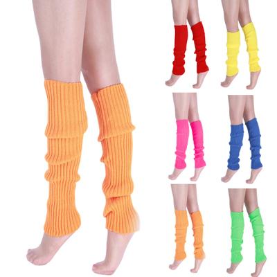 1 Pair Winter Leg Warmers Warm Japanese Style JK Leg Sleeves Strips Stretchy Fit Knitting Calf Socks Party Sports Yoga Dance Foot Covers