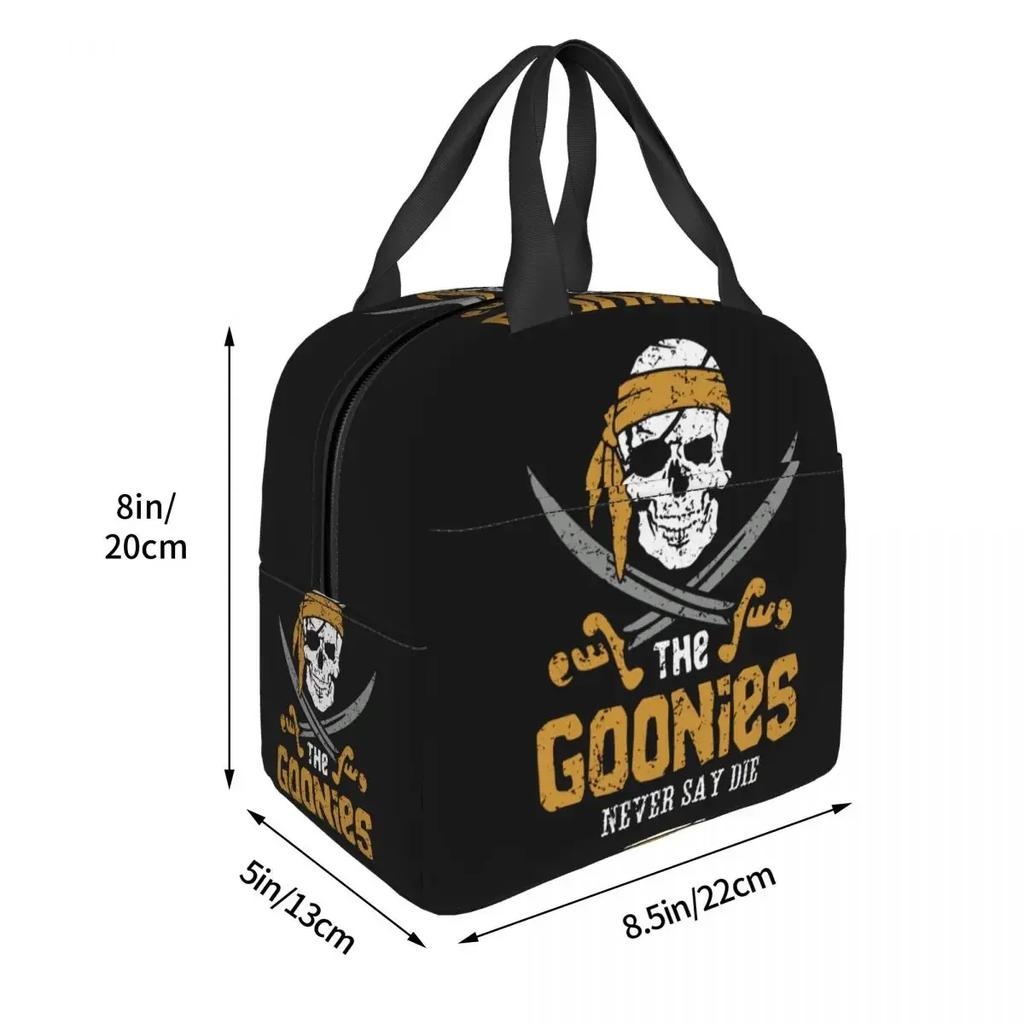 The Goonies Lunch Bag Women Cooler Thermal Insulated Jolly Roger Pirates Skull Lunch Box for Kids School Children Food Bags