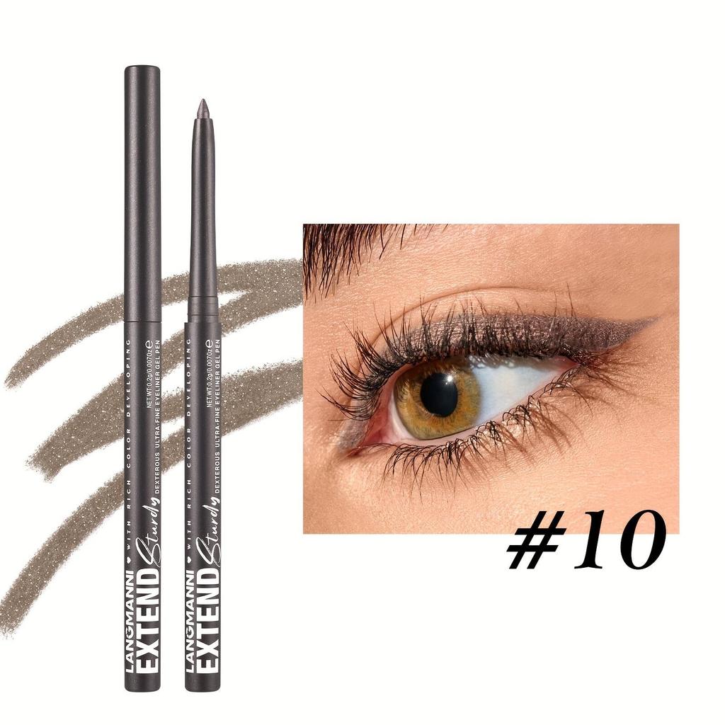 Matte Glitter Waterproof Eyeliner Pencil with Concealer Pen - Fast Dry, Long Lasting, Smooth Application In Blue, Brown, and More