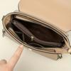 Retro Flap Handbag For Women, Color Contrast Crossbody Bag, Fashion Multi Layer Purse With Top Handle