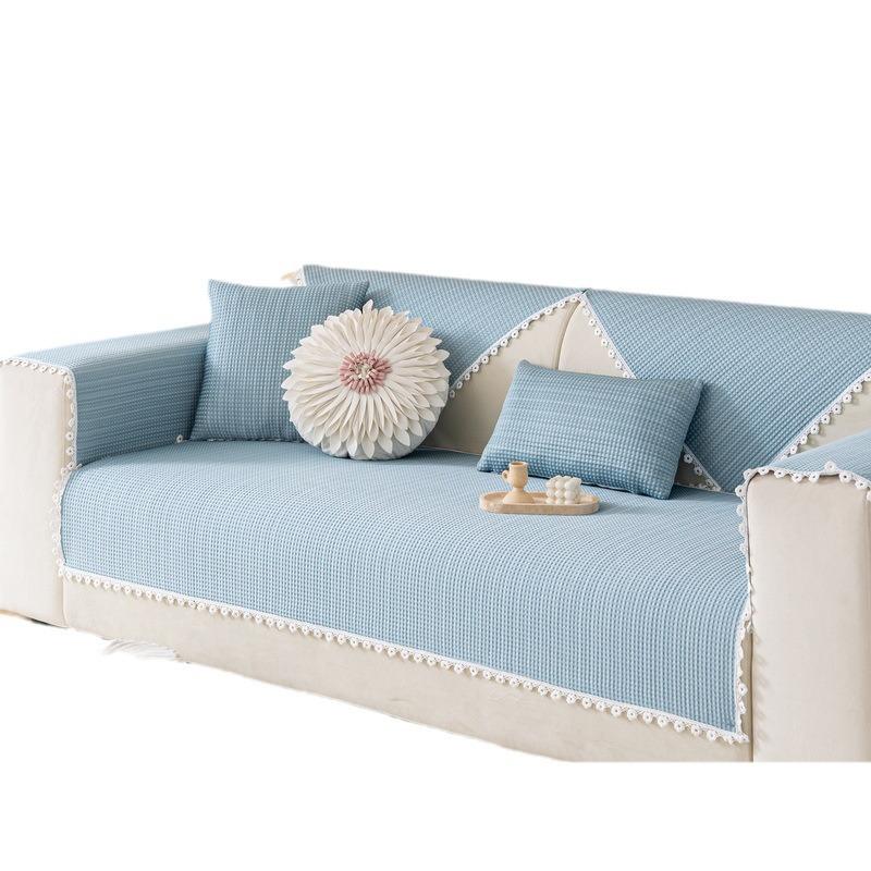 Cool Doudou sofa cushion summer ice silk mat seat cushion non-slip all-inclusive sofa cover summer cold cover towel