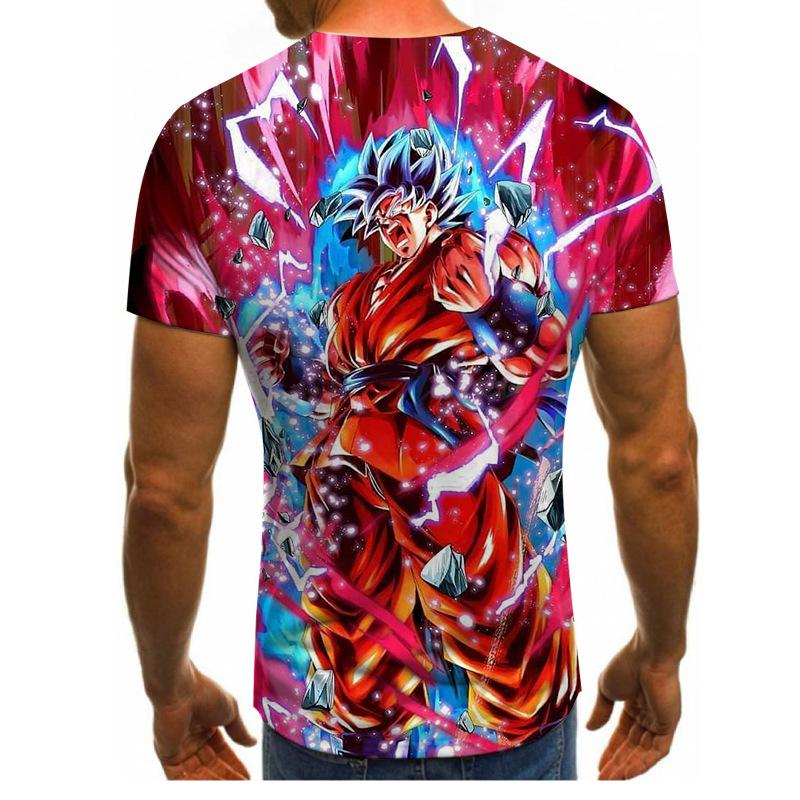 Dragon Ball Super Anime Super Saiyan Goku Printed Men's Fashion Dragonball Cosplay Short Sleeve T-Shirt