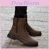 Trendy Mens Winter Warm Flats Lace Up Casual Pu Leather Snow Boots For Stylish Comfort