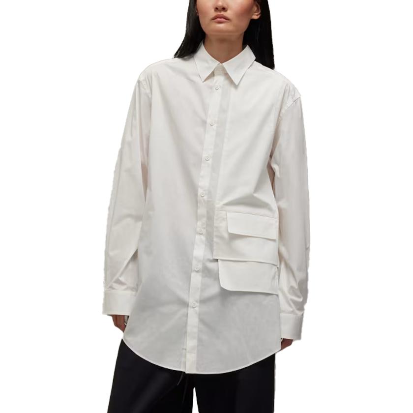 Adidas Solid Fit Polo Long Sleeve Shirt Unisex Shirts White JF3025