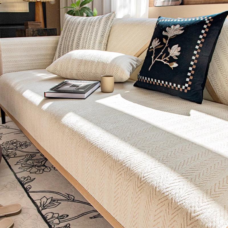 Anti Cat Scratch Chenille Sofa Cover Cloth One-Piece Fixed Anti Slip Sofa Cushion Cover Soft And Sticky Suitable For All Seasons